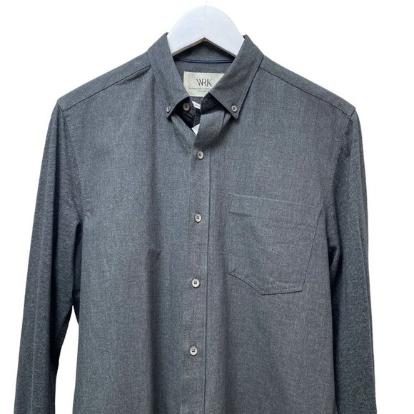 WRK The Reworked Shirt Small Modern Long Sleeve Button up Gray NWT - Picture 2 of 14